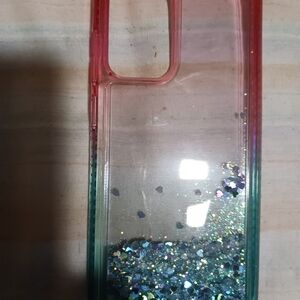 Pink and Aqua Liquid Glitter Phone Case